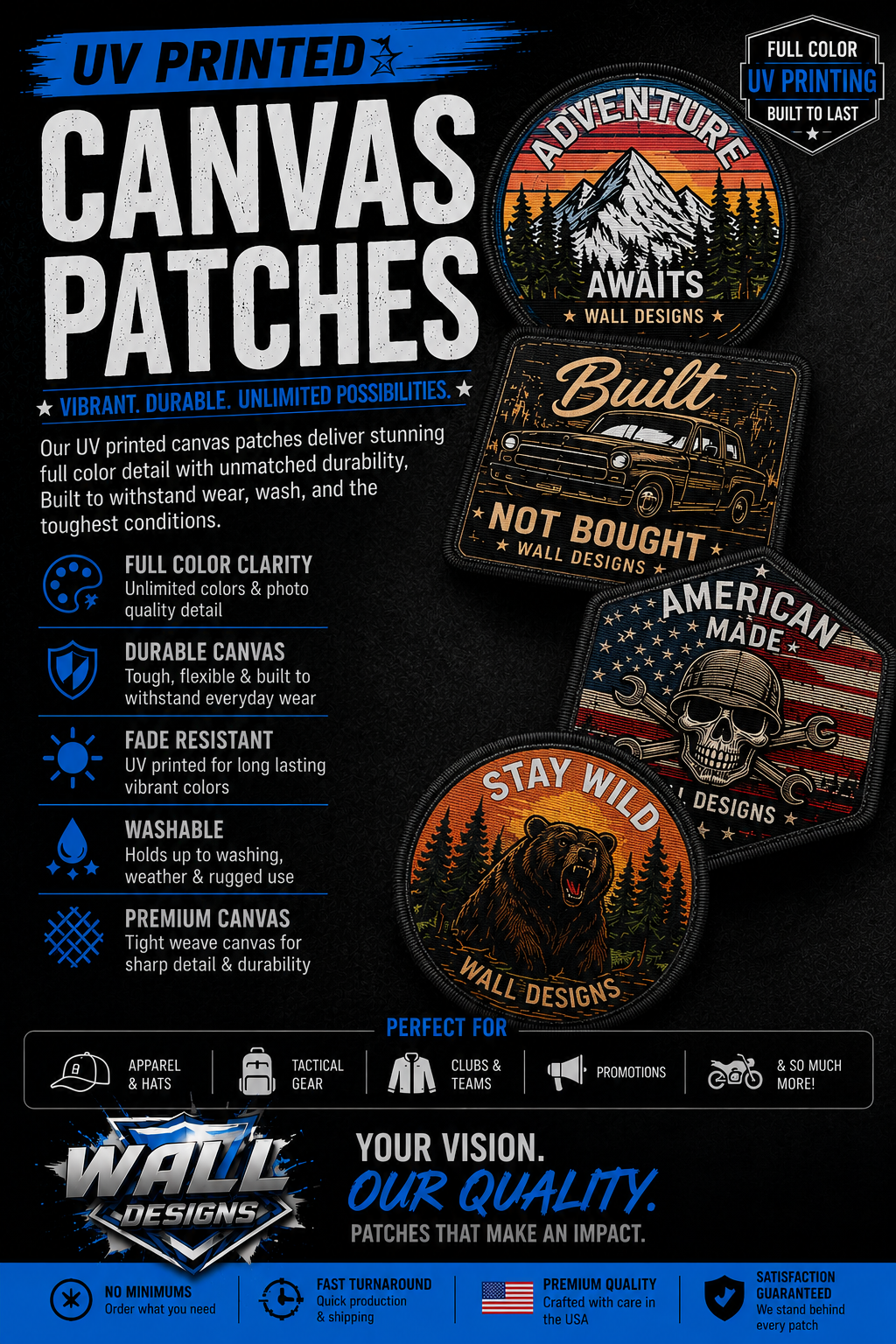 UV Printed Canvas Patches