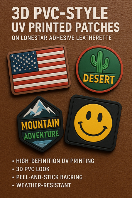 3D Raised PVC Style UV Printed Patches