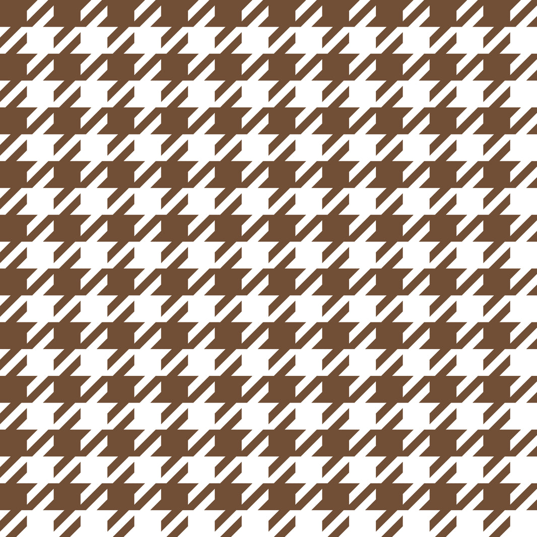 Hounds Tooth Printed Leatherette Sheet